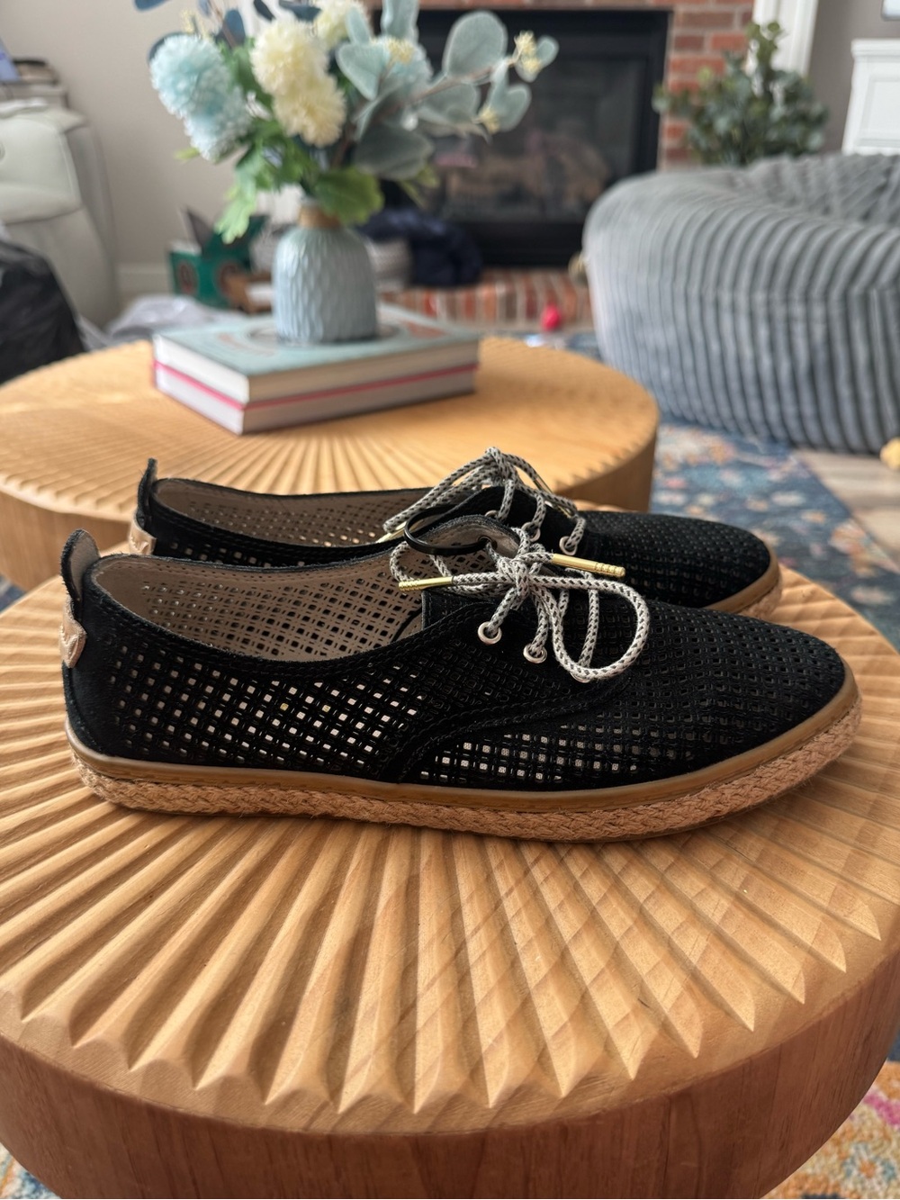Cole Haan Cloudfeel 3Eye Suede Lifestyle Espadrilles Black Size 7